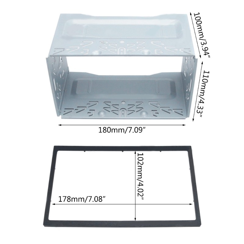 Universal Double DIN Car Stereo Audios Radio Player Sleeve Cage Mounting Kit