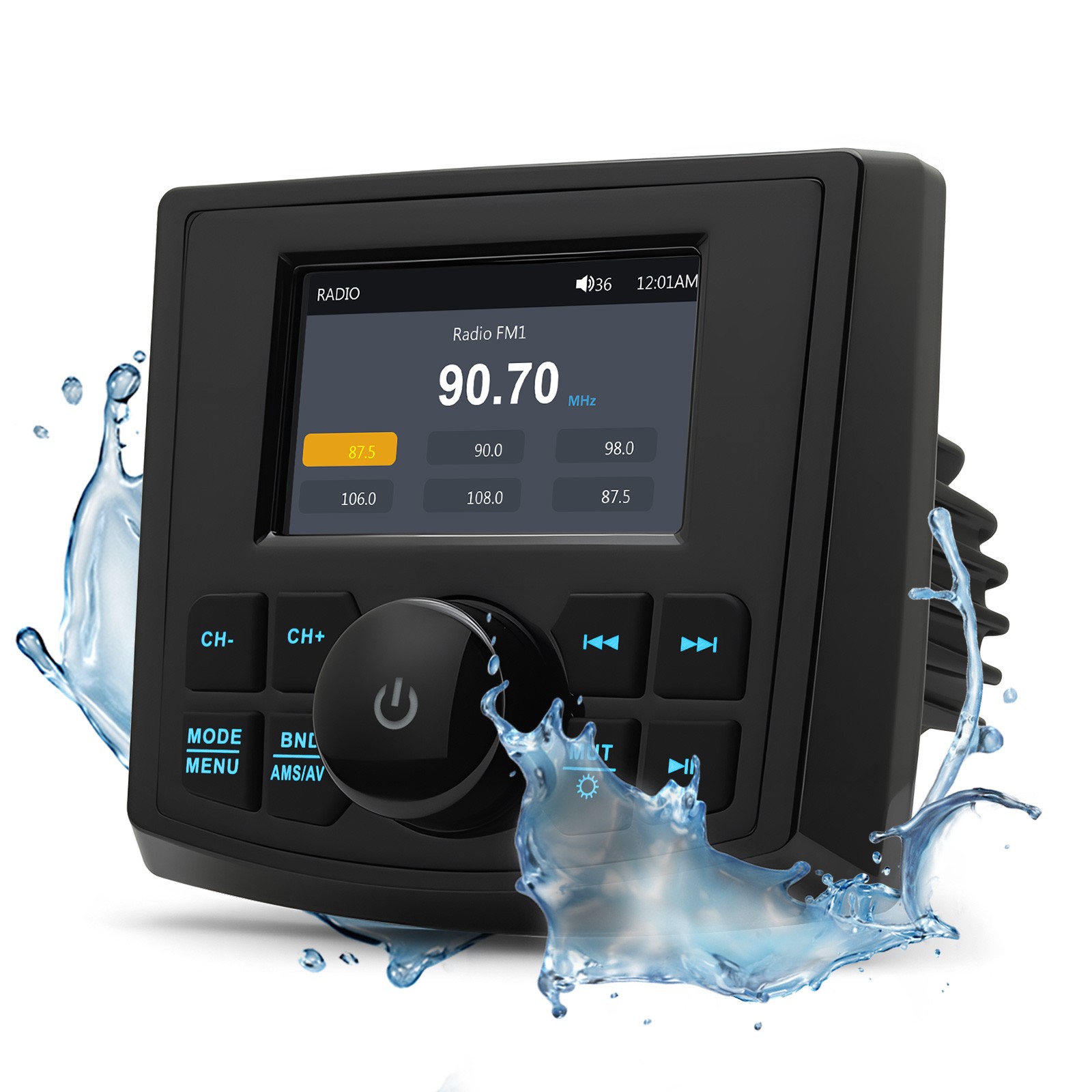 Marine Boat Radio FM AM MP5 Media Video Player Boat Stereo Bluetoot for ATV UTV