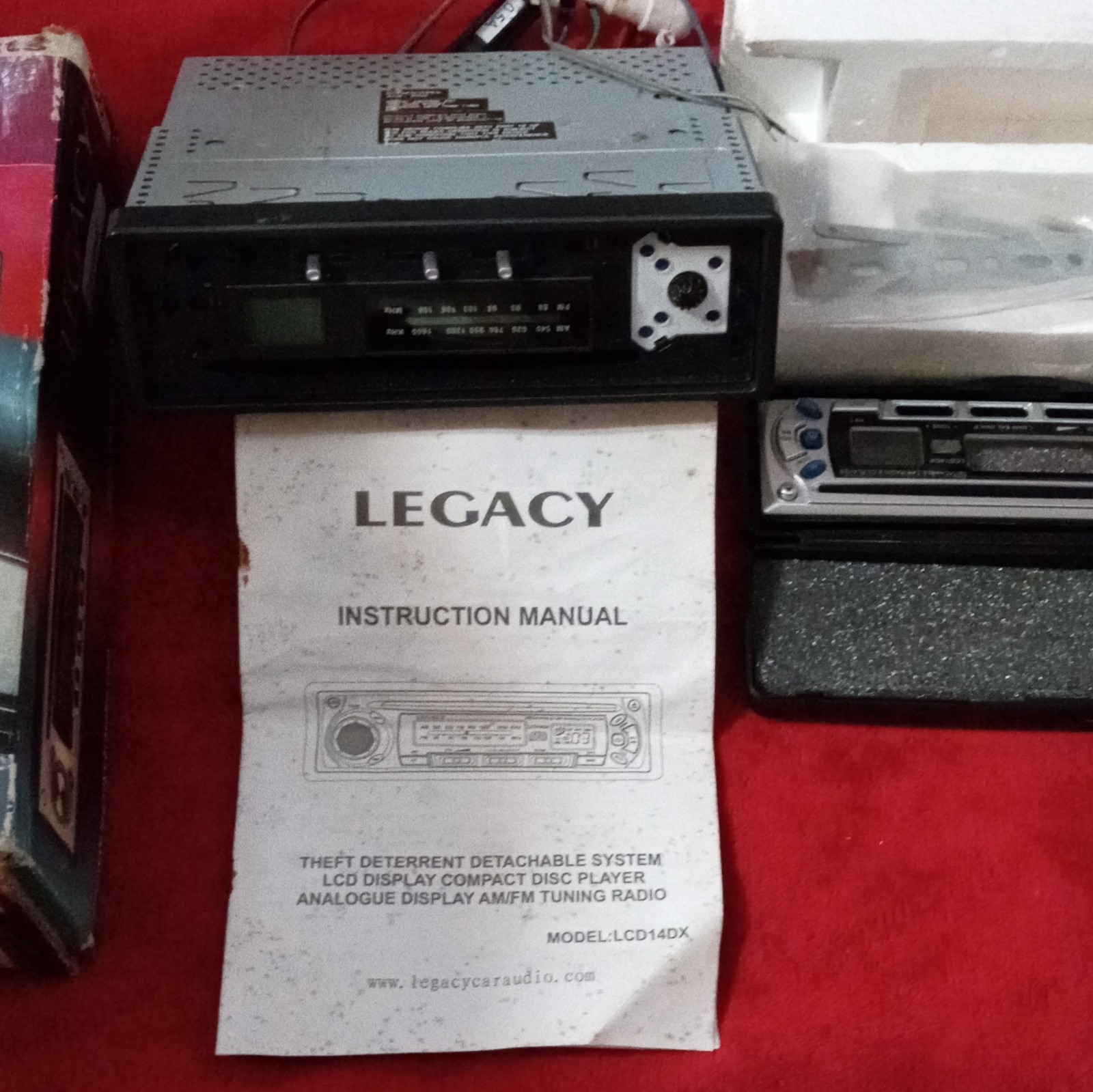 Legacy LCD14DX 1 DIN In-Dash CD Player Car Stereo Head Unit, Detachable Face