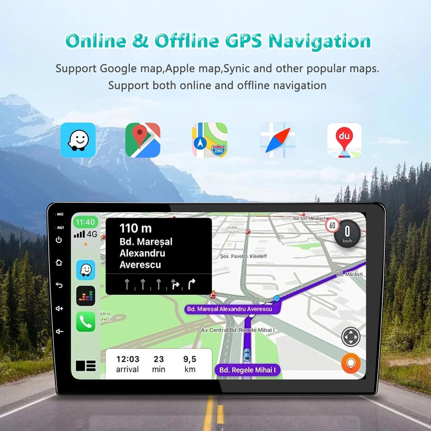 9″ 64G Android Auto Carplay for Dodge RAM 1500 2500 3500 2013-2018 (Manual AC)