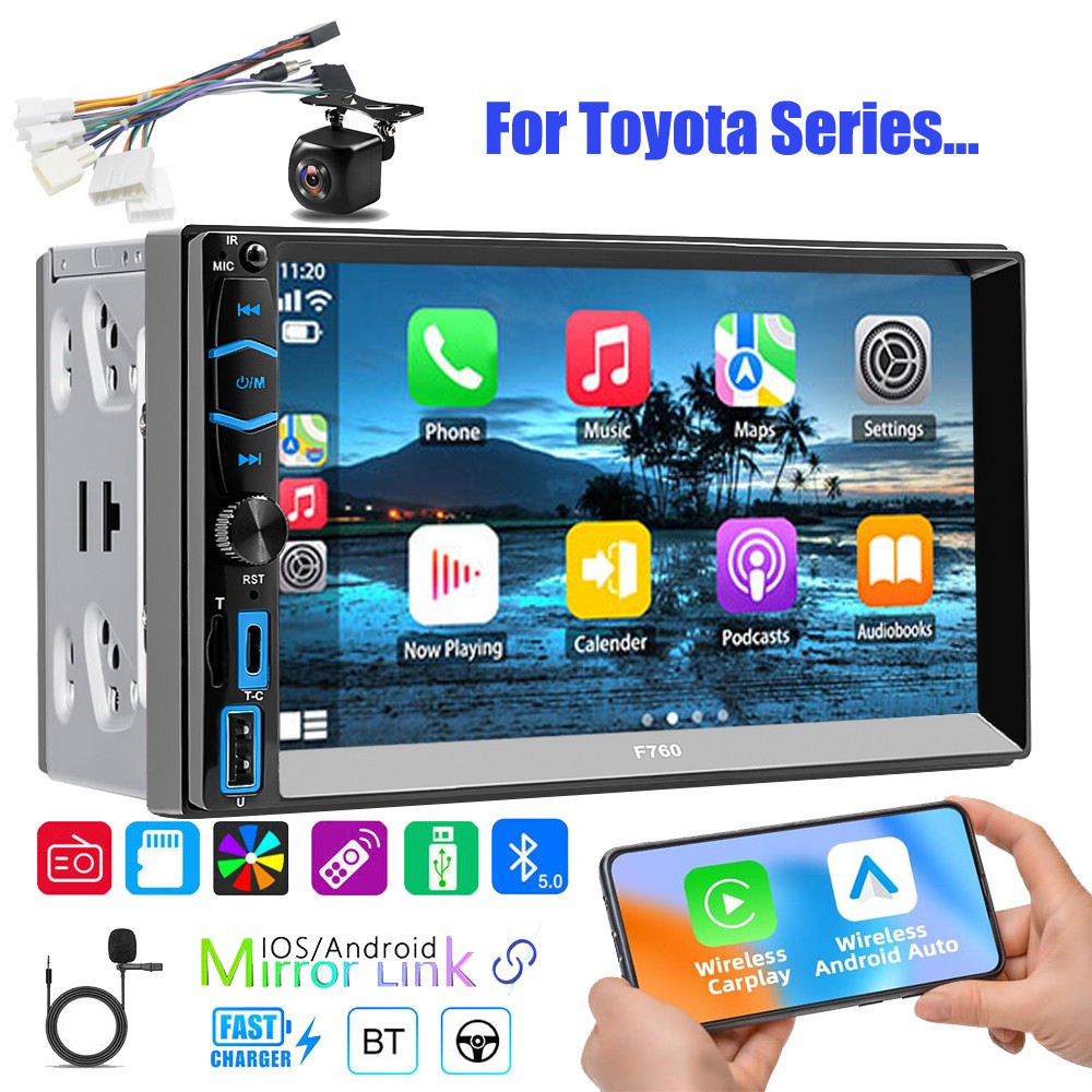 7inch 2Din For Toyota 4 Runner 1990-01 CarPlay Android Auto Car Stereo Radio GPS