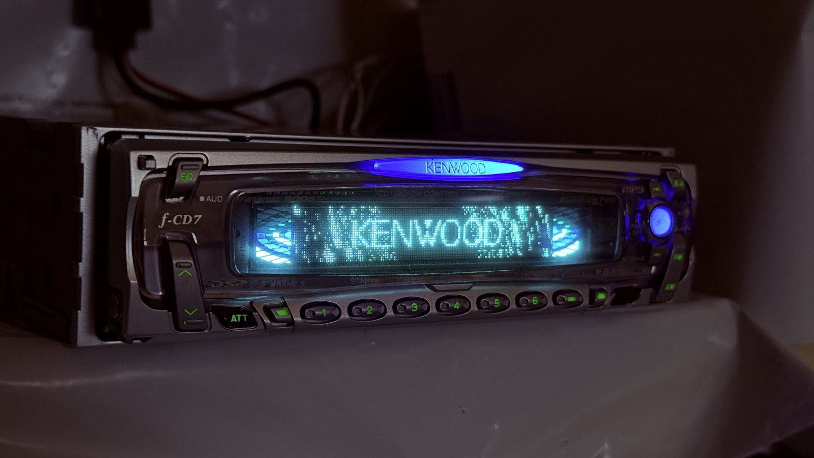Kenwood f-CD7 JDM Car CD Player Receiver Japan w/ External Bluetooth Tested