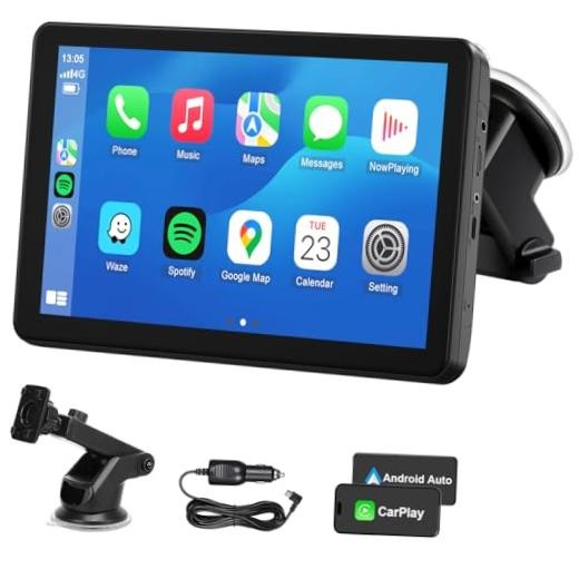 Wireless CarPlay Android Auto Car Screen HD Bluetooth AirPlay Touch 7 Inch