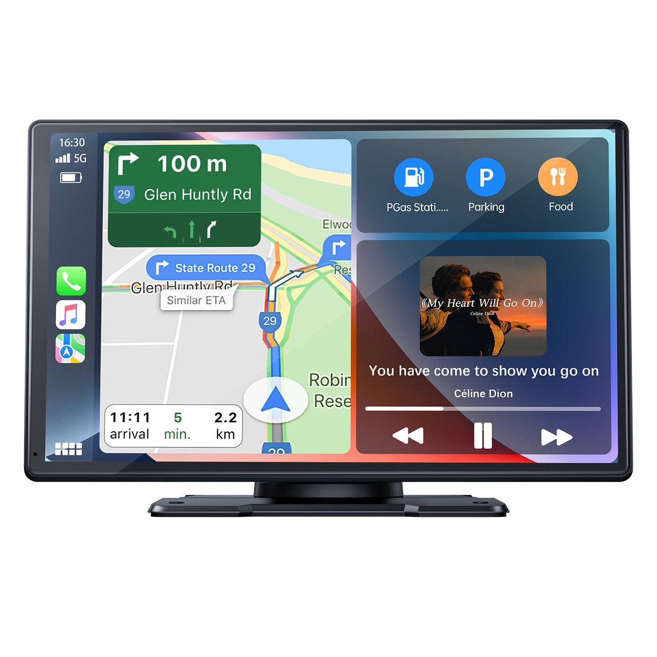 Wireless Apple Carplay Android Auto 9in Touch Screen Car Stereo w/ Backup Camera