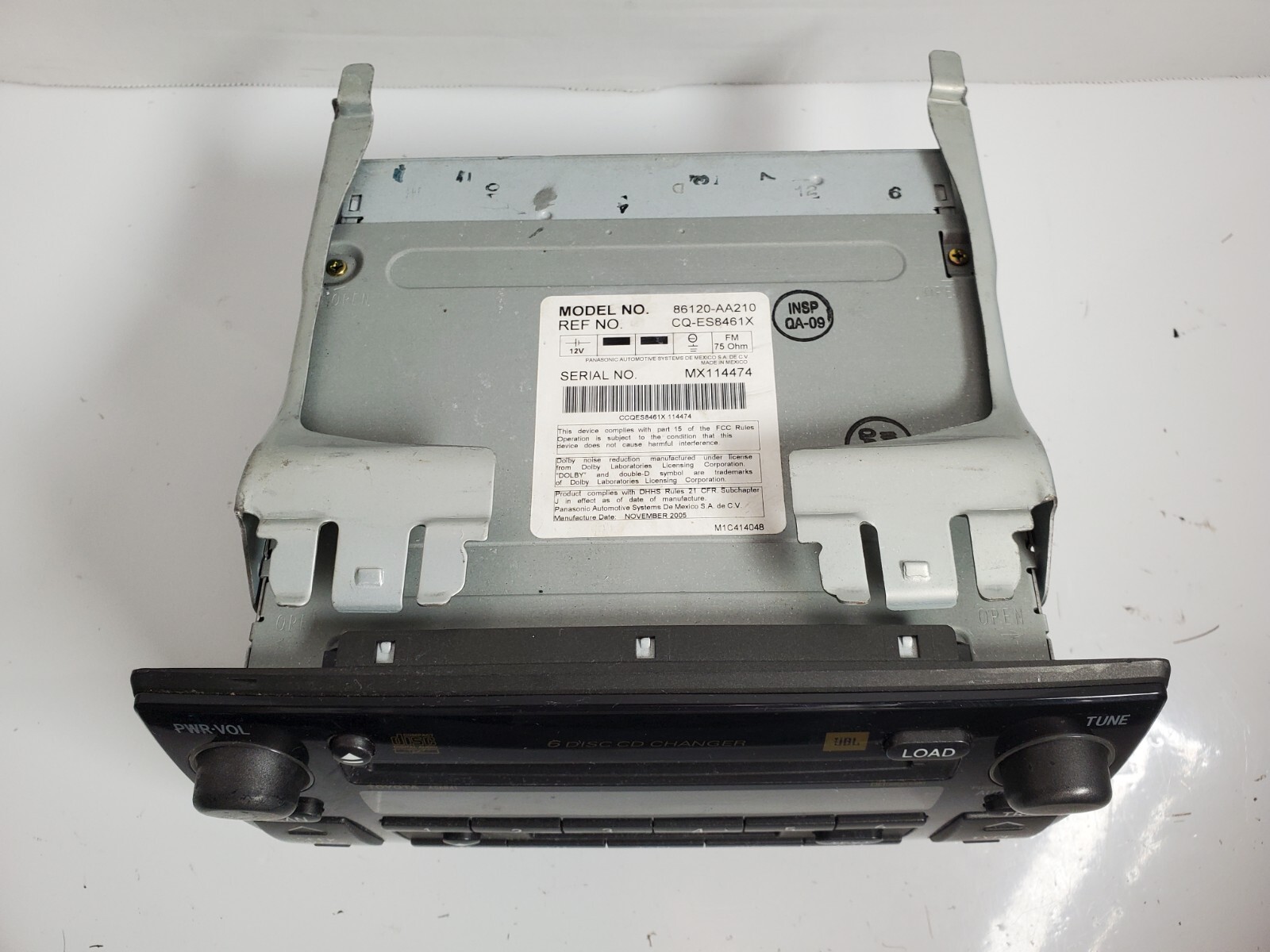 AS-IS OEM Toyota 86120-AA210 6 Disc CD / Cassette Tape Player Double DIN Stereo