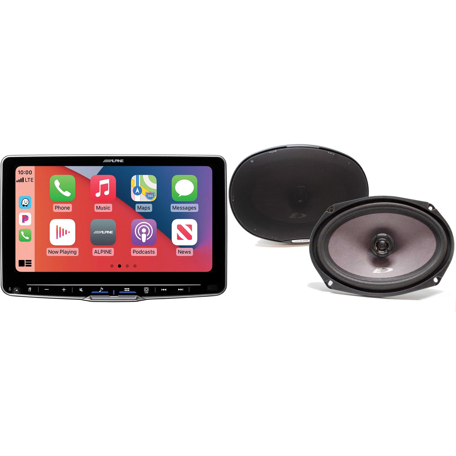 Alpine Halo9 9″ Multimedia Touchscreen & SXE-6926S 6×9 Speakers