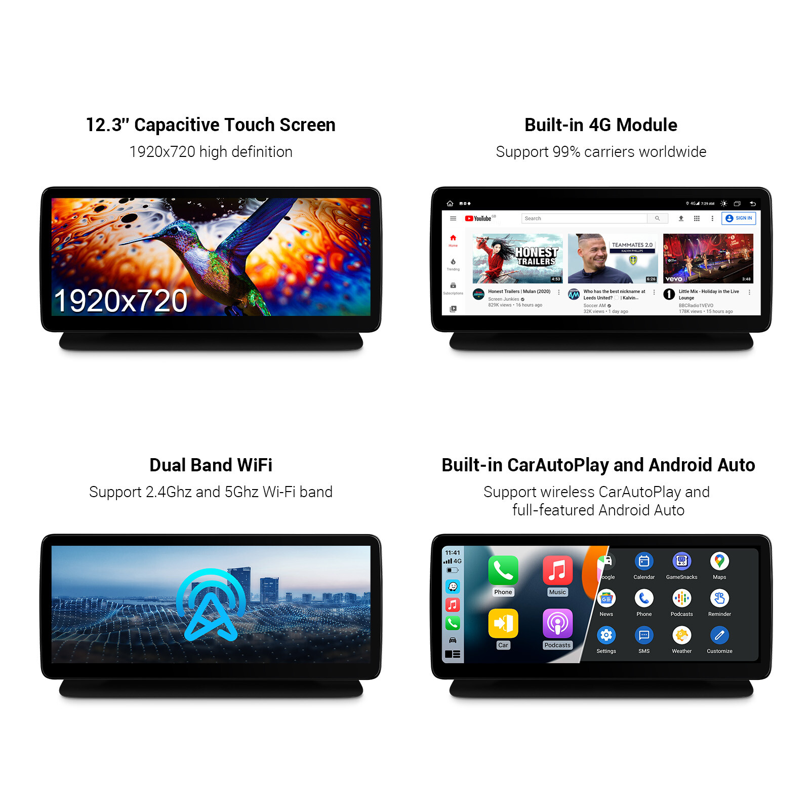 12.3″ Android 13 8Core Car Play Stereo GPS Head Unit 2 UI For Benz CLS C218 W218