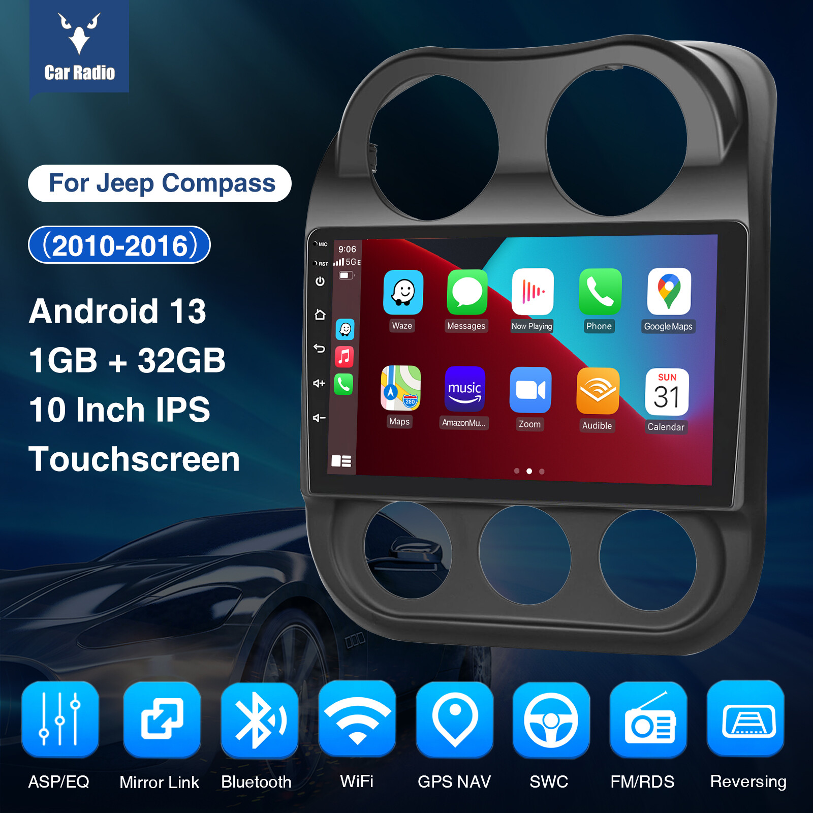 Android 13 Car Stereo Carplay Radio GPS For Honda Civic 2006-2011 2+32G WiFi AHD