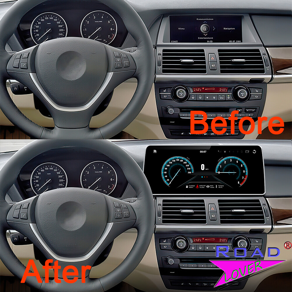 12.3″ for BMW X5 X6 2005-2011 Car Stereo Radio GPS Navi Carplay 64G Android 14