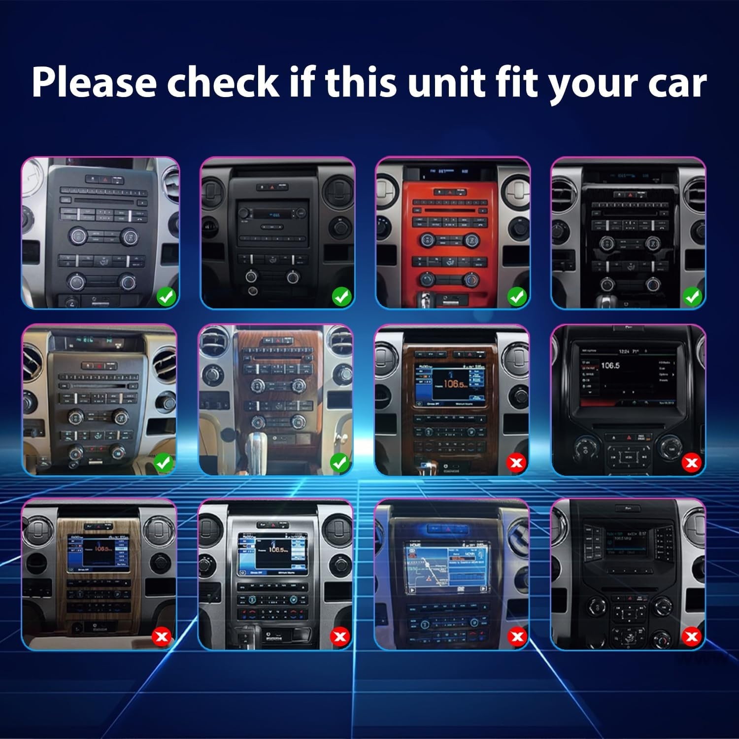 Car Radio Stereo Upgrade for Ford F150 2009-2014, Wireless Carplay Android 4827