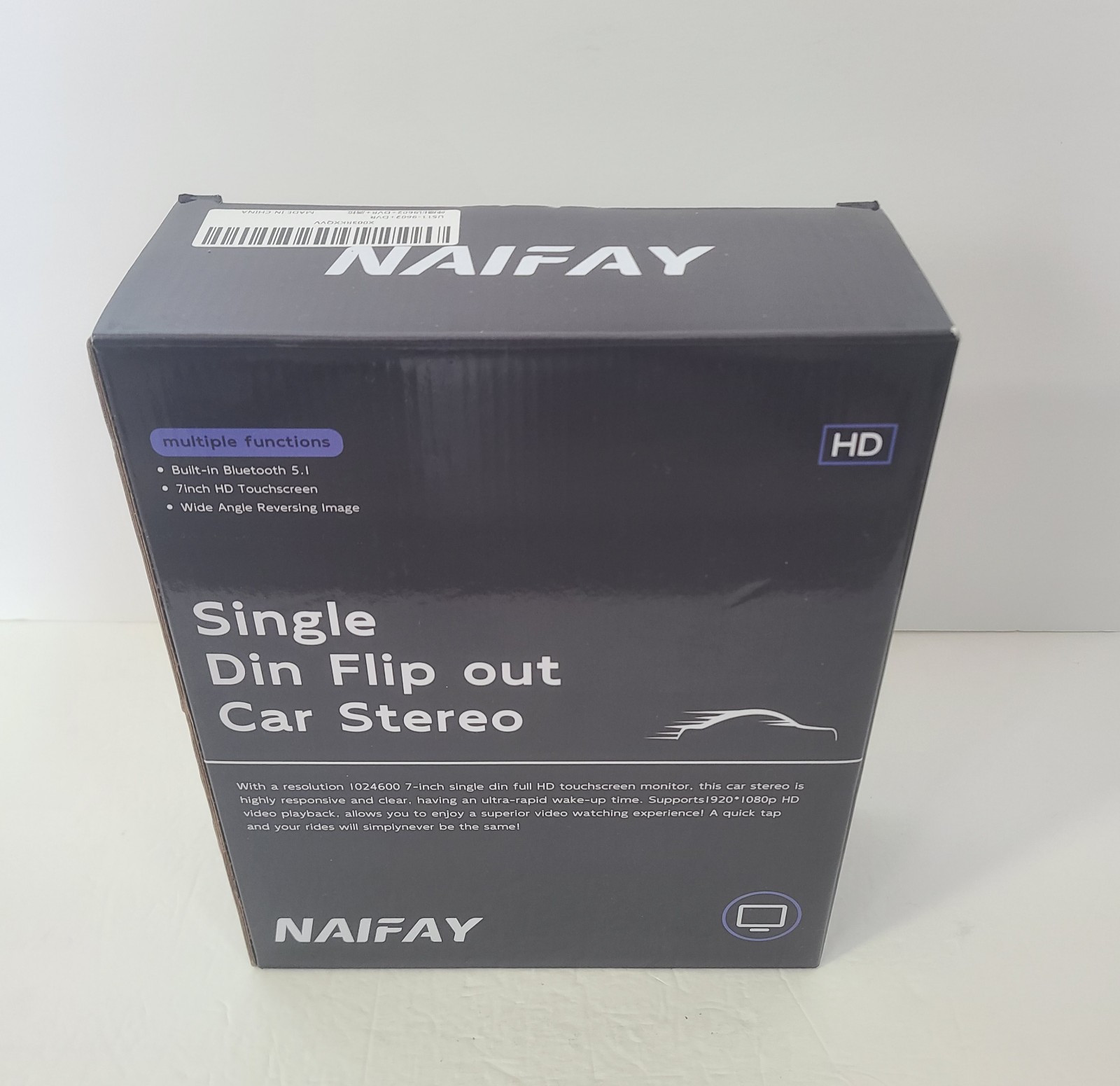 Naifay Single Din Car Stereo with Dash Cam & Backup Camera, 7INCH *Read*
