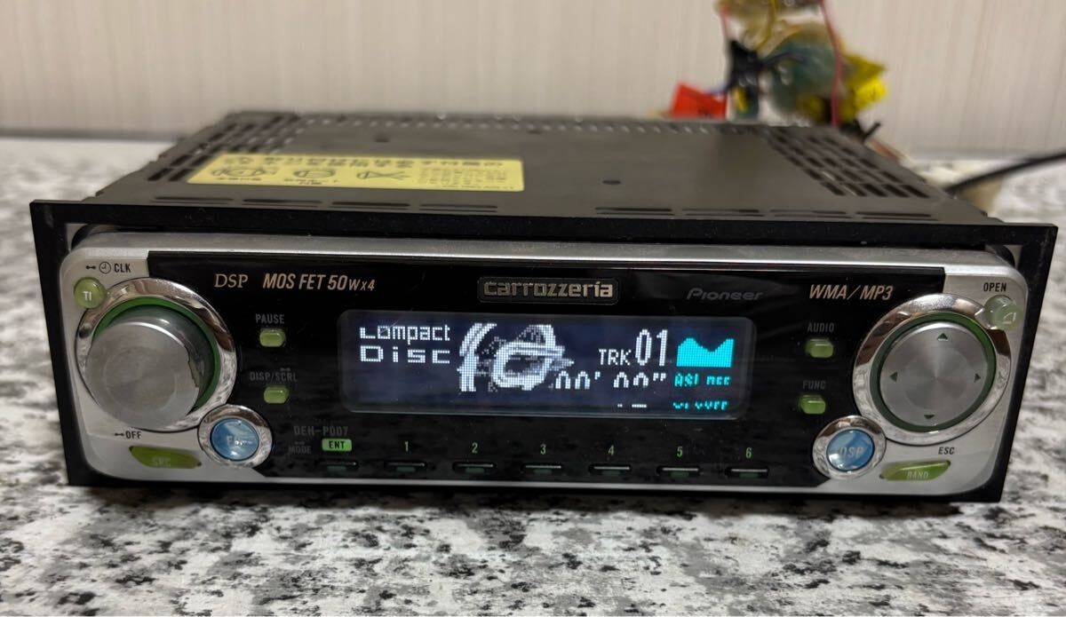 Pioneer Carrozzeria DEH-P007 CD Player MP3 DSP MOS FET 50Wx4 Car Audio Tested