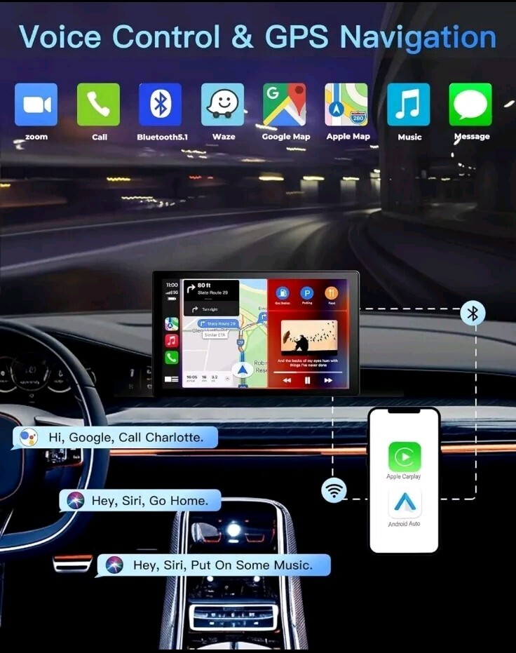 Laviay Touch Smart Screen Wireless Apple Car Play And Android Auto Car Stereo