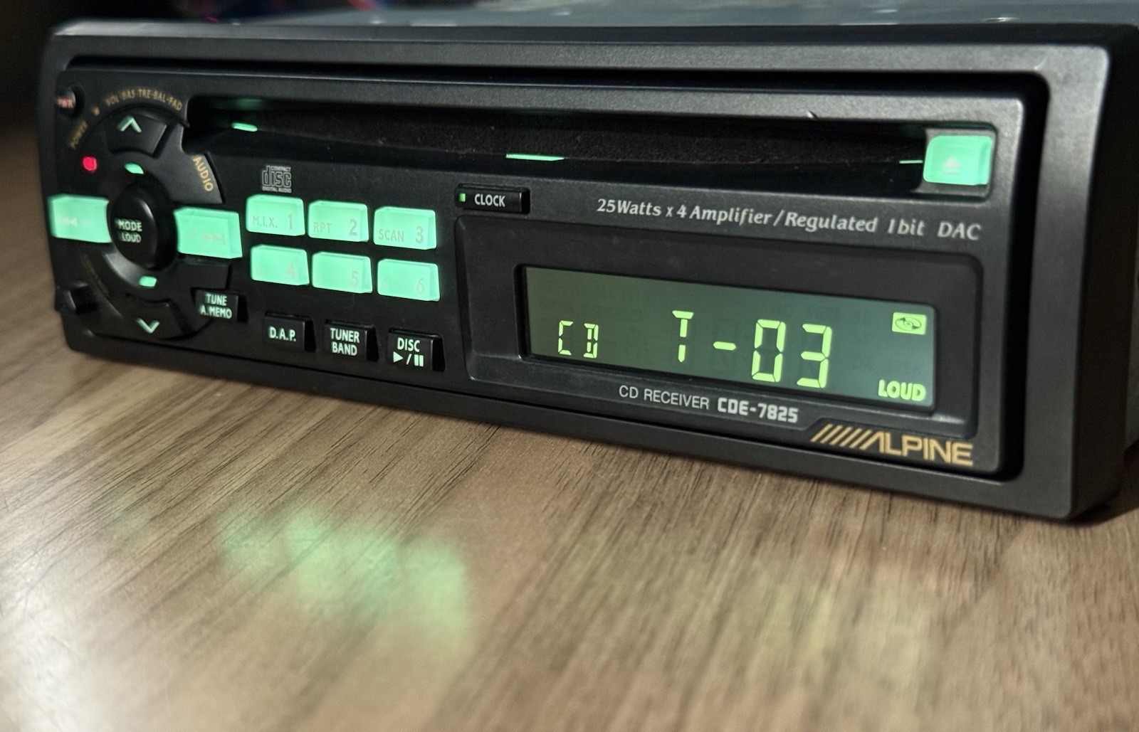 ALPINE CAR AUDIO STEREO IN DASH CD UNIT CDE-7825 VINTAGE LAMBORGHINI PORSCHE BMW