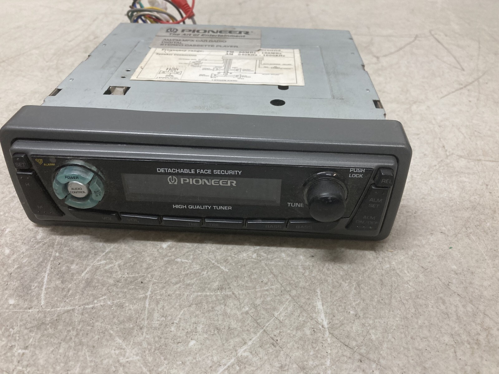 Vintage Pioneer MPX AM/FM cassette car stereo