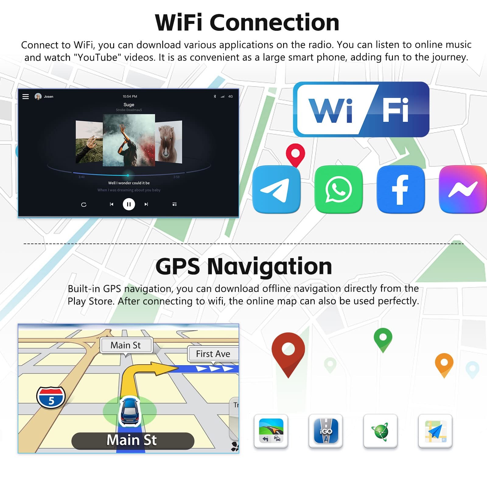 Sixtop 264G Android Car Stereo For Hyundai Elantra 2011 2012 2013 Wireless