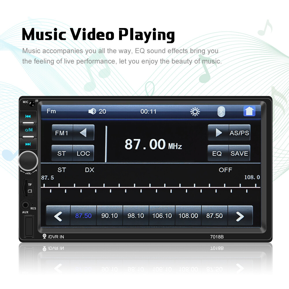 7″ Double 2 DIN Touch Screen Car Stereos Radio MP5 Player Bluetooth with Camera