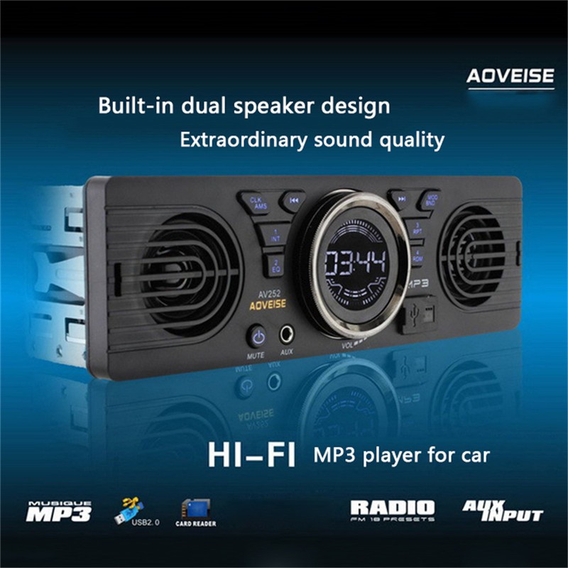 Bluetooth MP3 Radio Player Car Stereo Audio In-Dash FM Aux Input Receiver TF USB