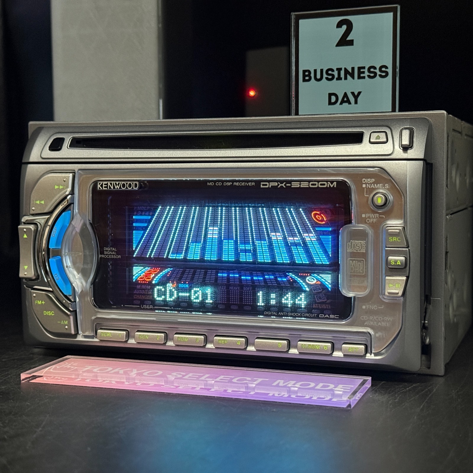 Kenwood DPX-5200M 2DIN CD MD Player Car Audio Added Bluetooth JDM Tested Stock