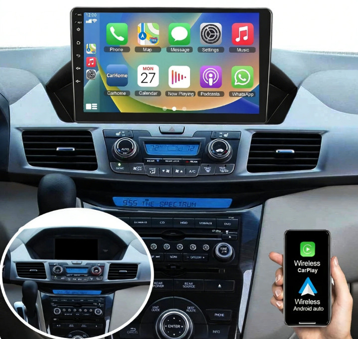 Carplay For 2011-2017 Honda Odyssey Radio GPS Navigation Bluetooth w/Cam