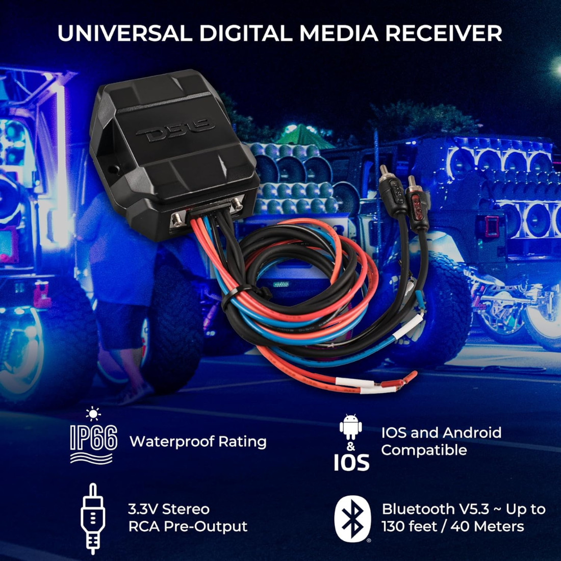 DS18 BTC-FIVE Universal IP66 Wireless Bluetooth V5.3 Digital Media Receiver