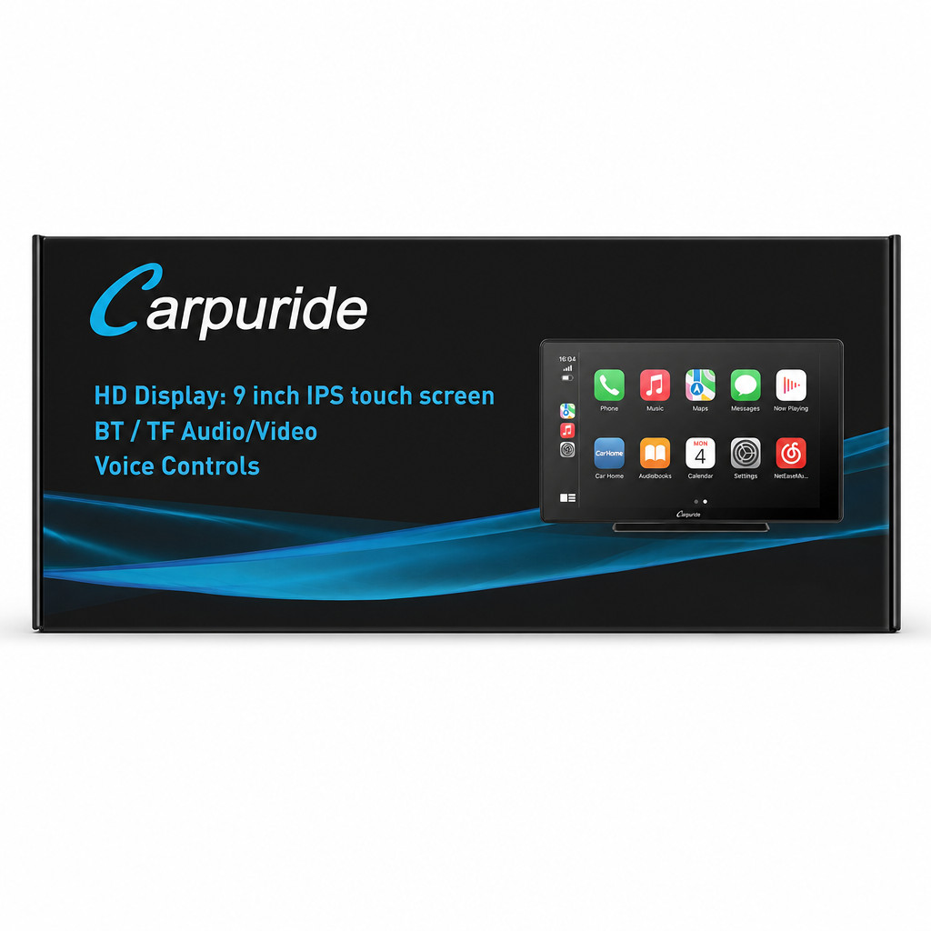 CARPURIDE W901 Plus 9″ Wireless CarPlay Android Auto Portable Car Stereo