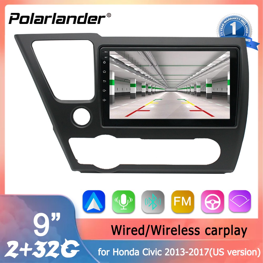 Car Radio Stereo for Honda Civic 2013-2017 2+32G 9″ CarPlay Android Auto