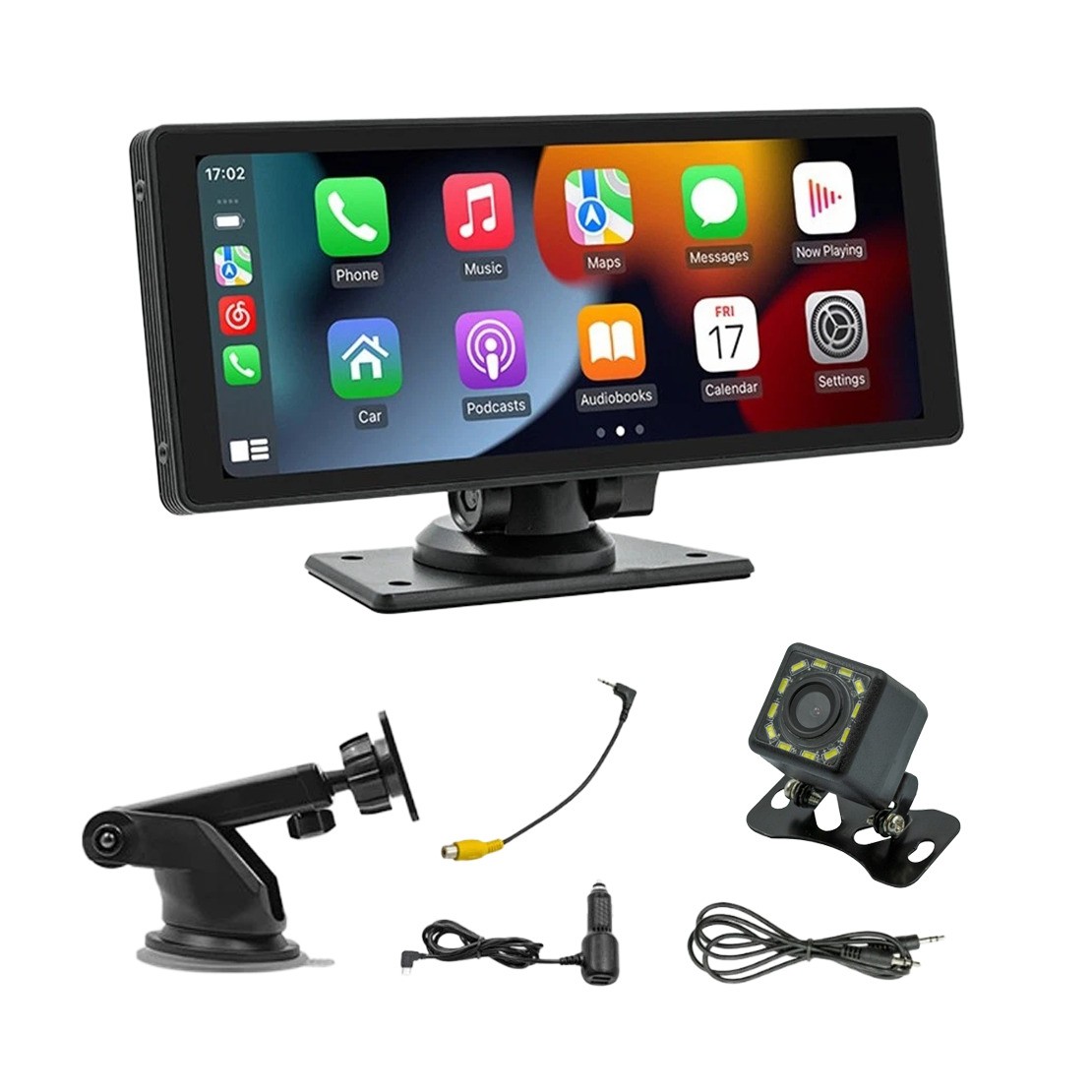 Car Portable Carplay Stereo Radio MP5 Player Video Receiver w/ Dash Cam 10.26″