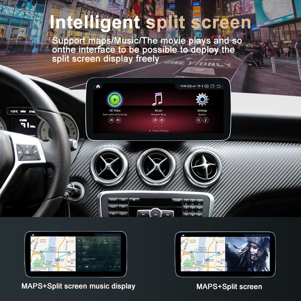 12.3″ Android13 Screen Display 8+128GB Carplay Mercedes Benz A CLA GLA 2012-2015