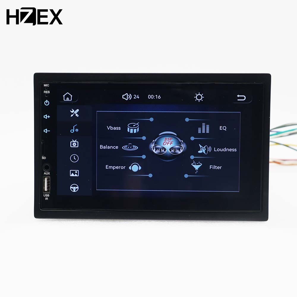 HZX-7CPA 7 Inch Double Din Car Stereo with Wireless Apple CarPlay & Android Auto