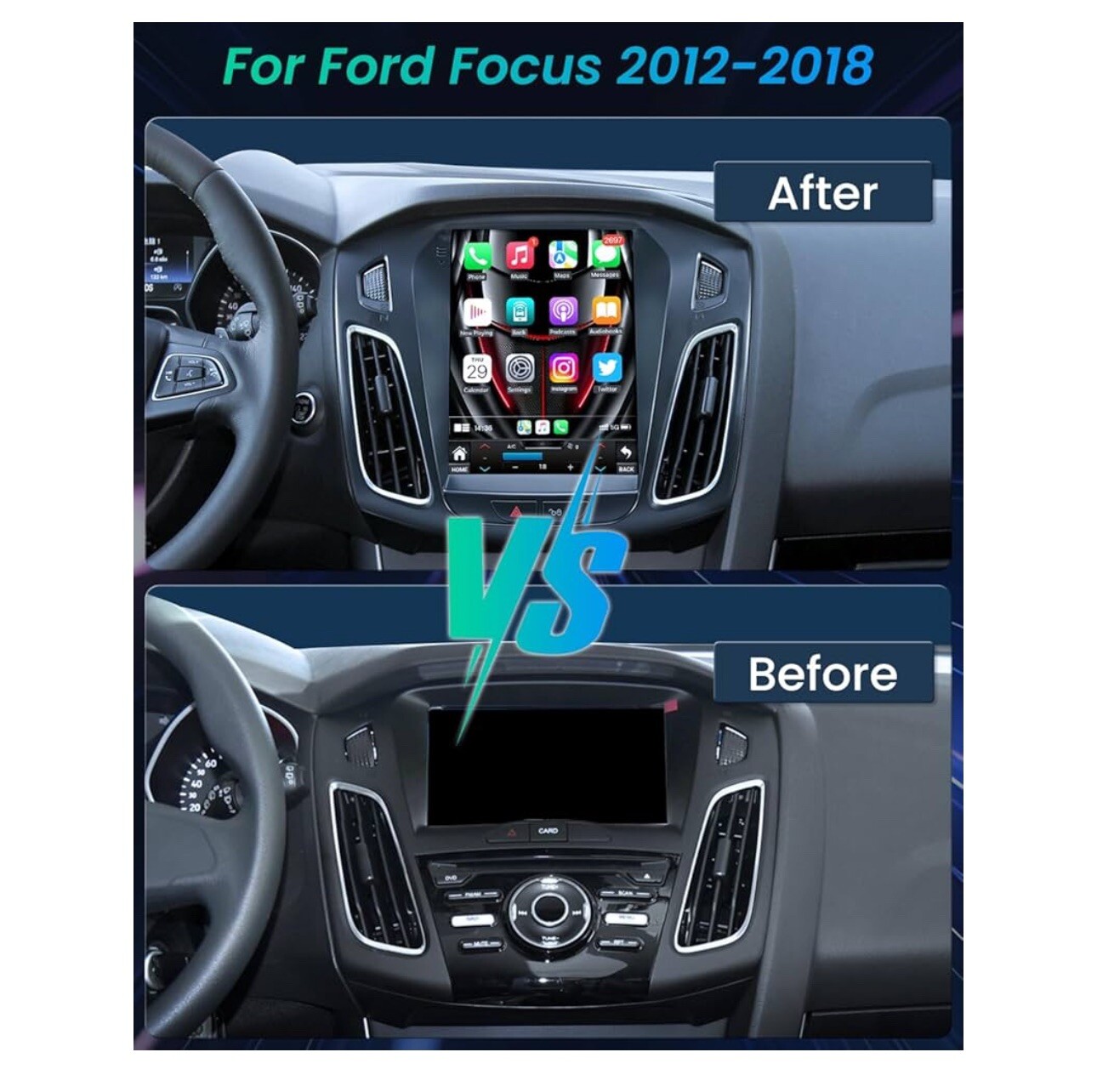 Upgrade（2+64G） 1024 * 768 HD 10.4 inches 5GWiFi Android12 Car Stereo Radio for F