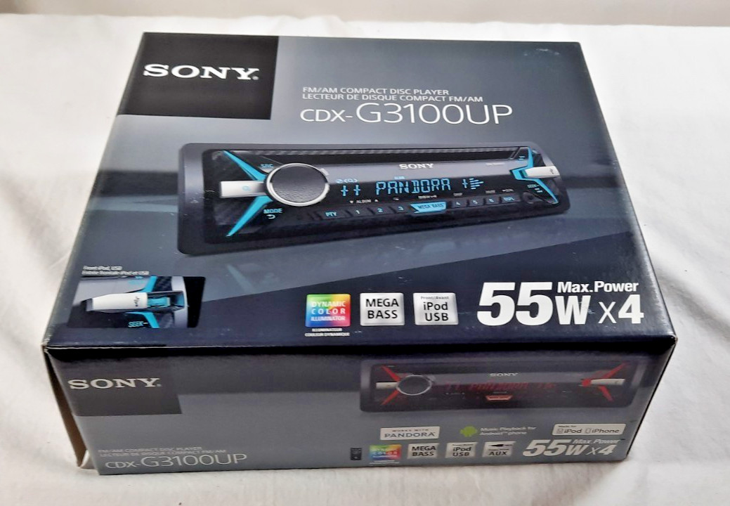 Sony CDX-G3100UP Single Din CD Car Radio Receiver USB Auxiliary Input Compatible