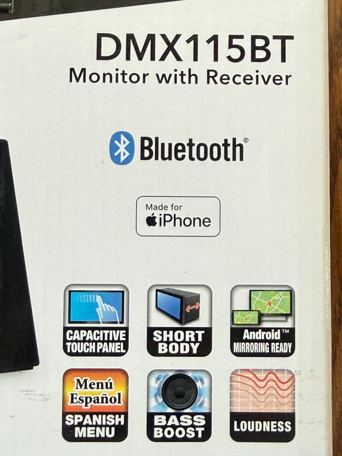 Kenwood Bluetooth Digital Media Receiver In Dash w/ 6.8″ Monitor DMX115BT iPhone