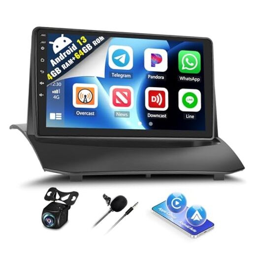 4G+64G Android 13 Car Stereo for Ford Fiesta 2009-2014 9 Inch Touch Screen