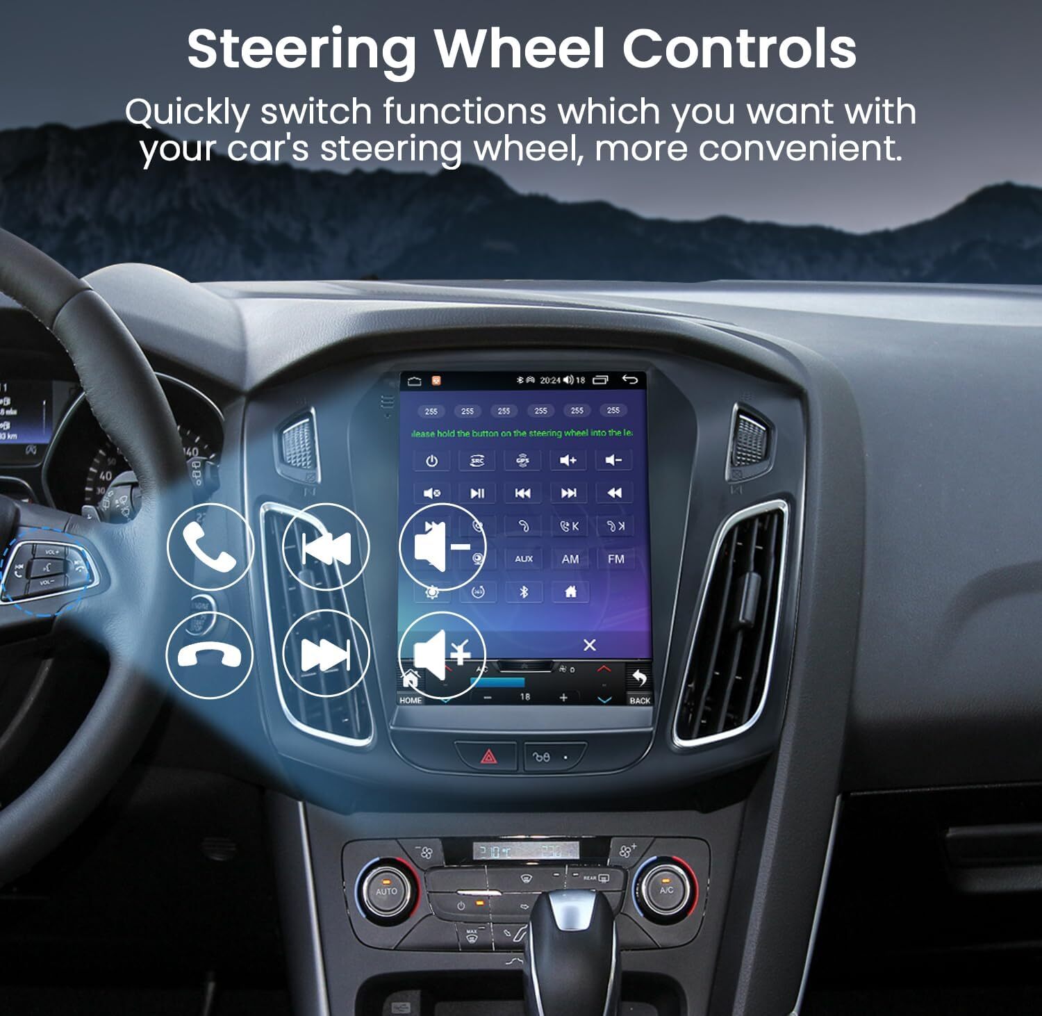 For Ford Focus 2012-2018 32GB Car Apple Carplay Radio Stereo Android 12 GPS +Cam