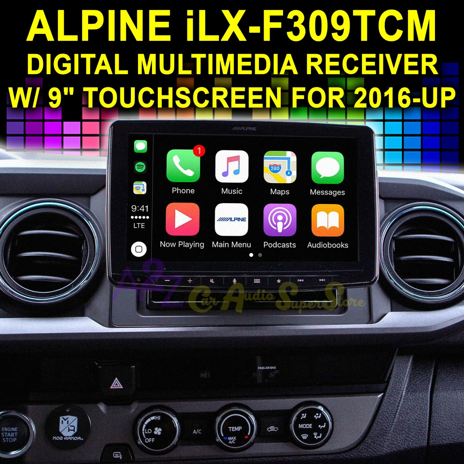 ALPINE HALO9 iLX-F309TCM DIGITAL MULTIMEDIA RECEIVER 2014-UP TOYOTA TACOMA NEW!