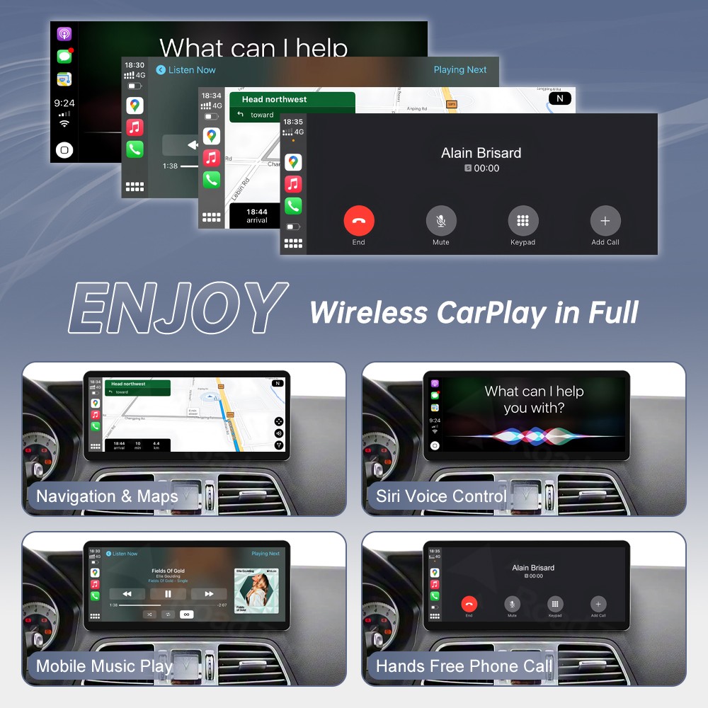 Ultra-Thin 12.3”Wireless Carplay Touchscreen For Mercedes E Coupe C207 2009-16