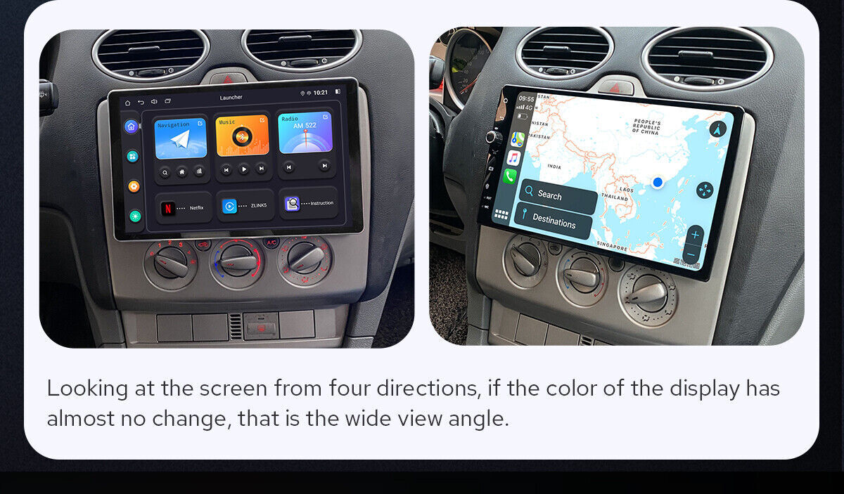 Android 12 10.1″ Android Car Radio GPS Plug & Play For Focus Mondeo S-Max Kuga