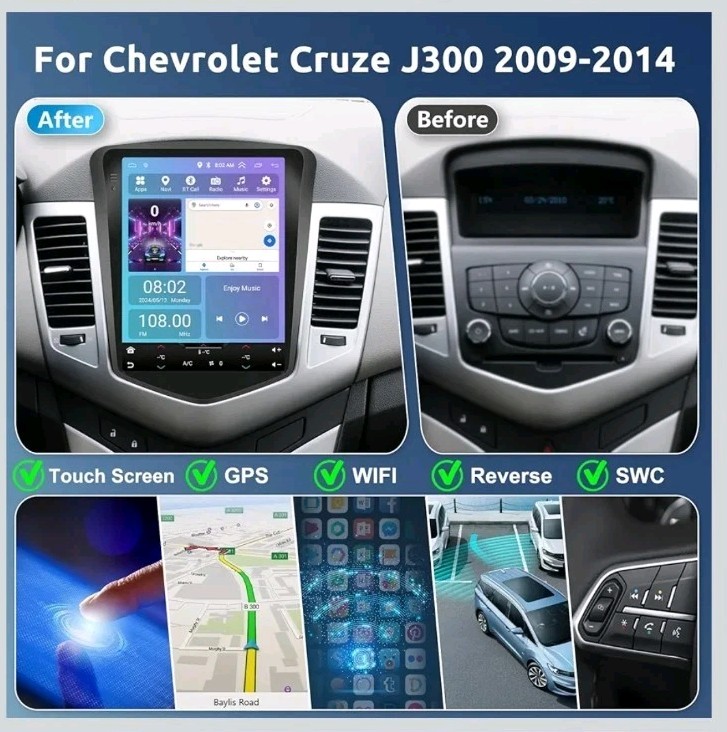 4Core + 64GB Android Upgrade Car Radio for Chevrolet Chevy Cruze J300 2009-2015,