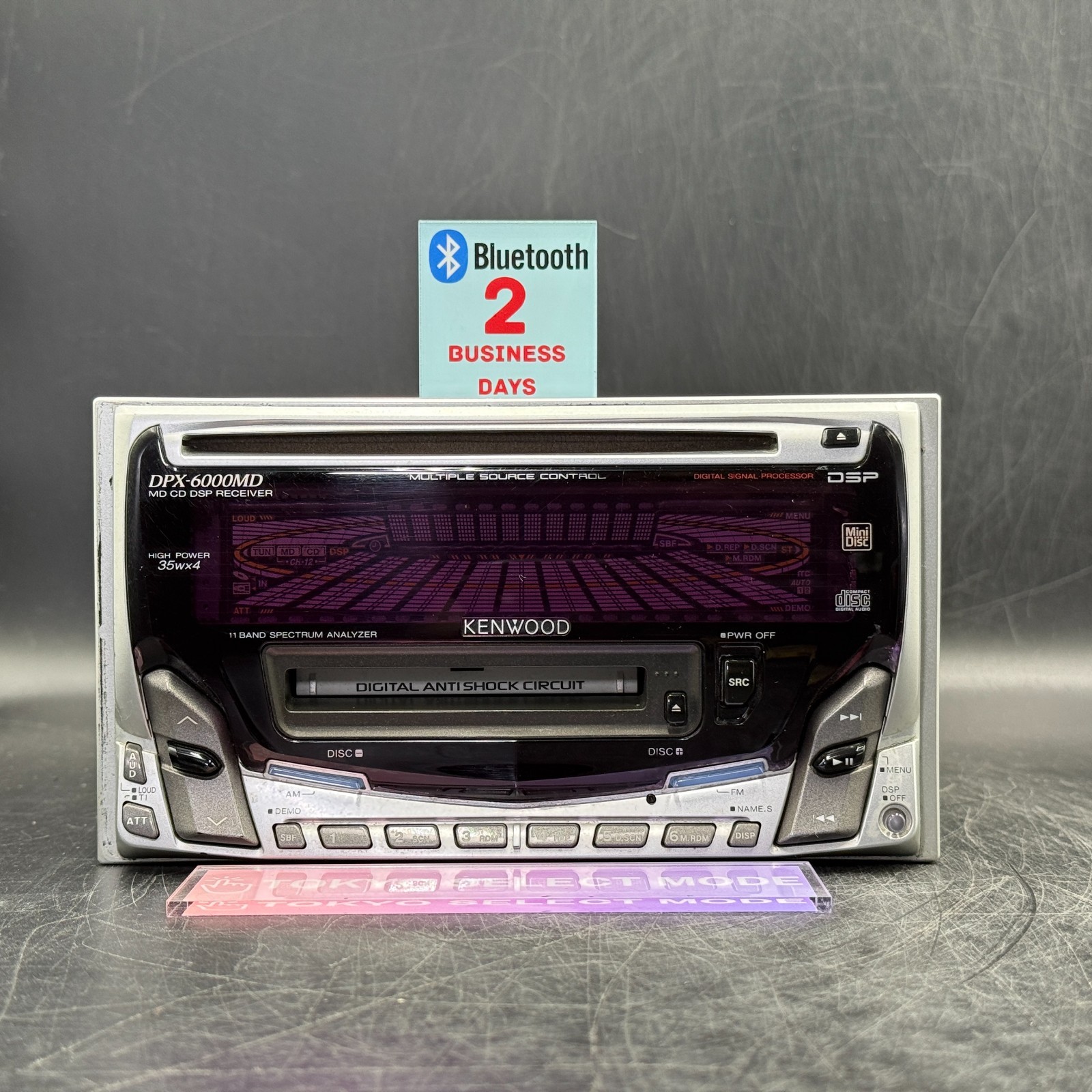 Kenwood DPX-6000MD 2DIN CD MD Car Audio Added Bluetooth JDM DSP Tested In Stock