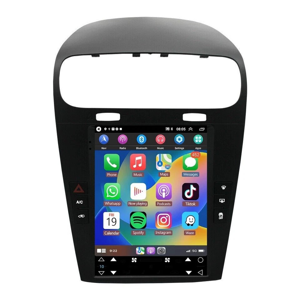 9.7″ Android Car Stereo Radio CarPlay GPS Maps Navi For Dodge Journey 2012-2020