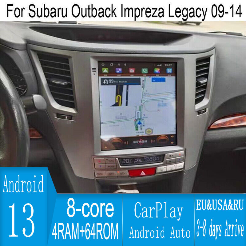 10.4″ Android Navigation Car Gps Tesla Style For Subaru Outback Impreza Legacy