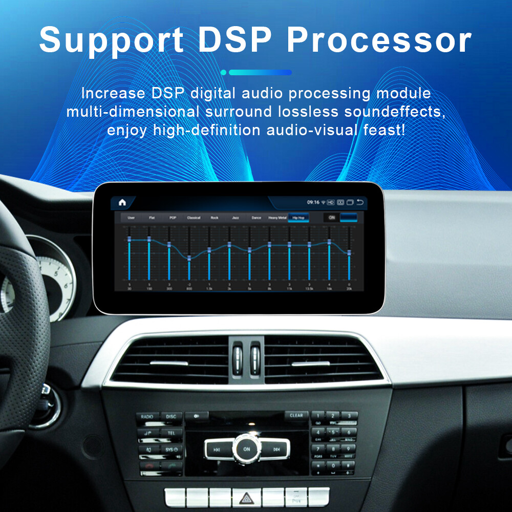 12.3” Android Car GPS Dash Navi Carplay 4G+64G For Mercedes Benz C W204 2011-14