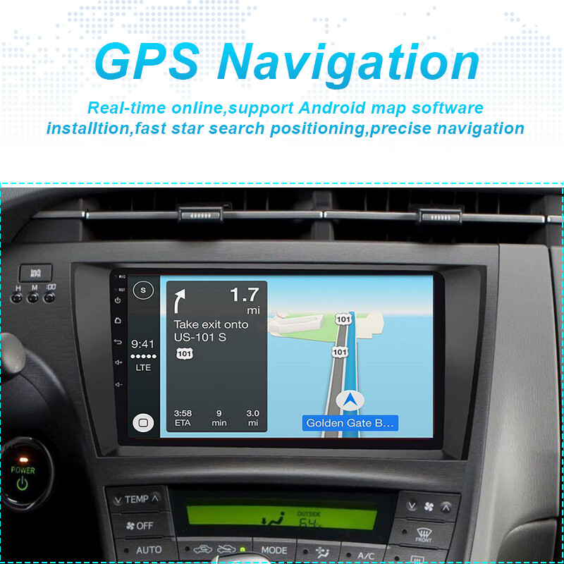 For Toyota Prius 2010-2015 Apple Carplay Car Stereo Radio Android GPS Navi 64GB