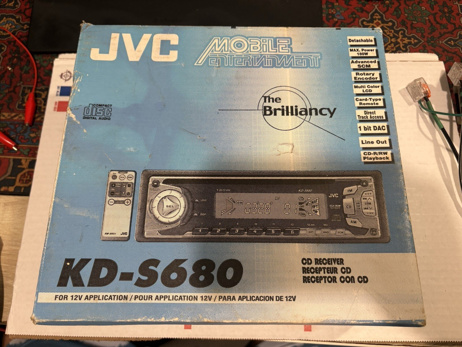 NOS JVC KD-S680 CD Receiver – New Old Stock – Internal Contents In Factory Wrap!