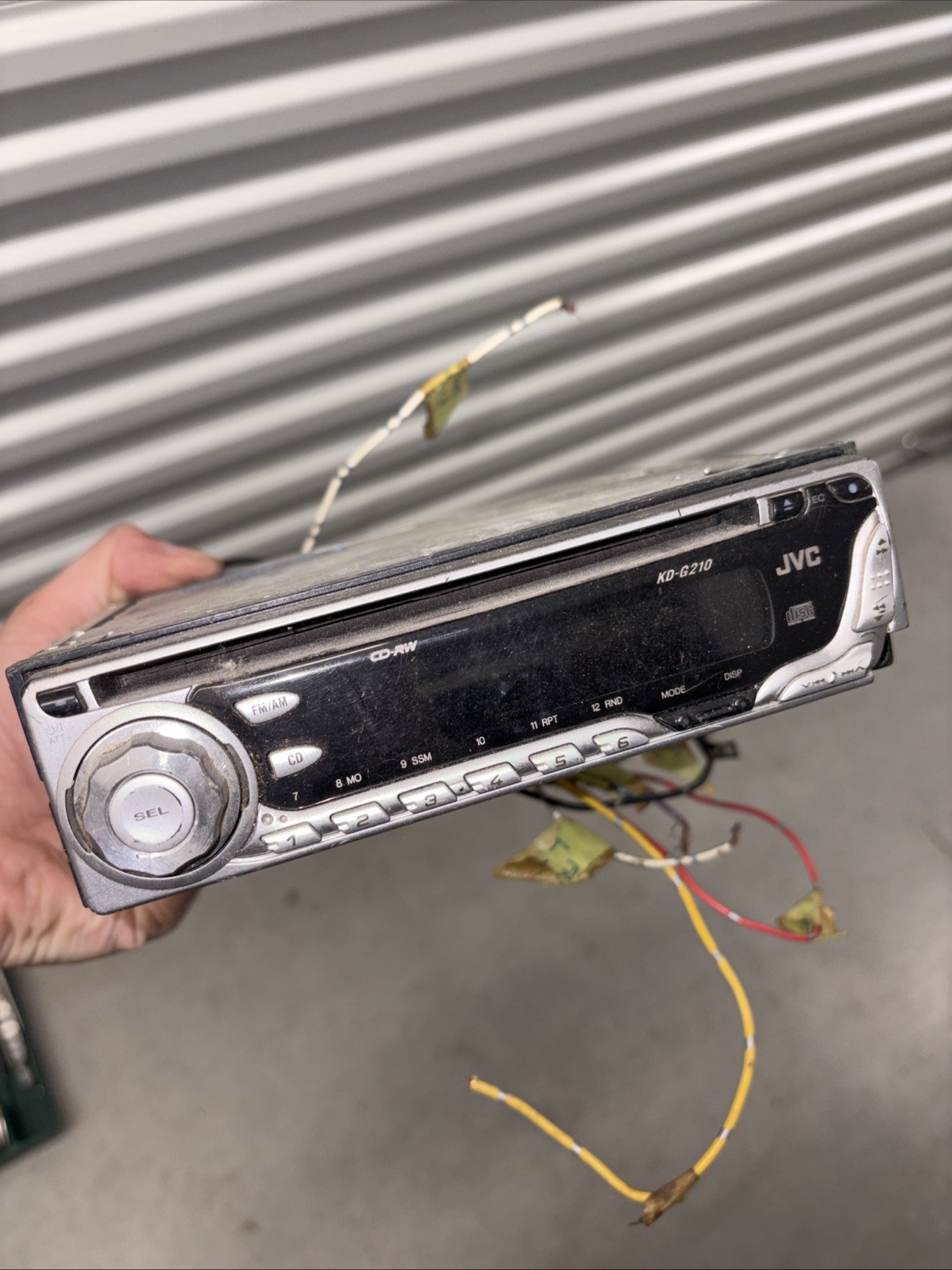 JVC KD-G210 CD Player Radio Vehicle In Dash Receiver Automotive Audio Untested
