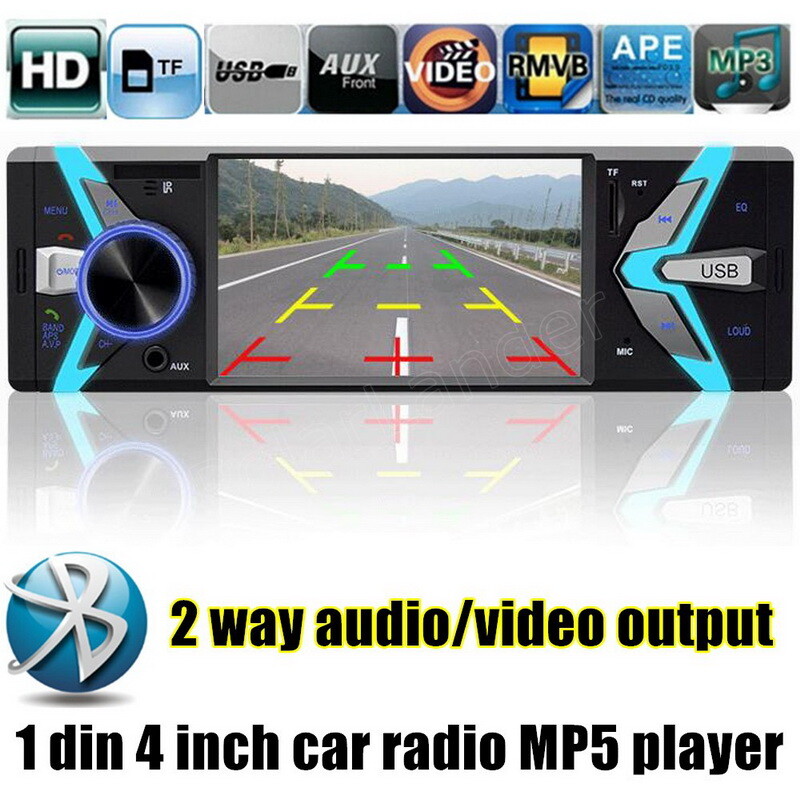 Single1 DIN 4 inch FM USB TF MP4 MP5 Player Bluetooth Car Radio video Stereo 12V