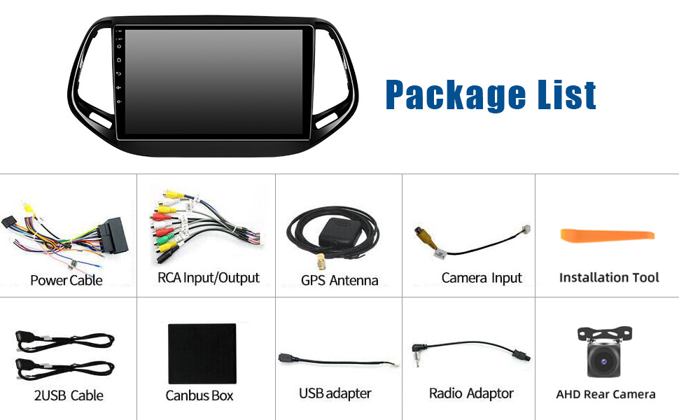 32G For Jeep Compass 2017-2019 Carplay Car Stereo Radio GPS Android Auto1280*800