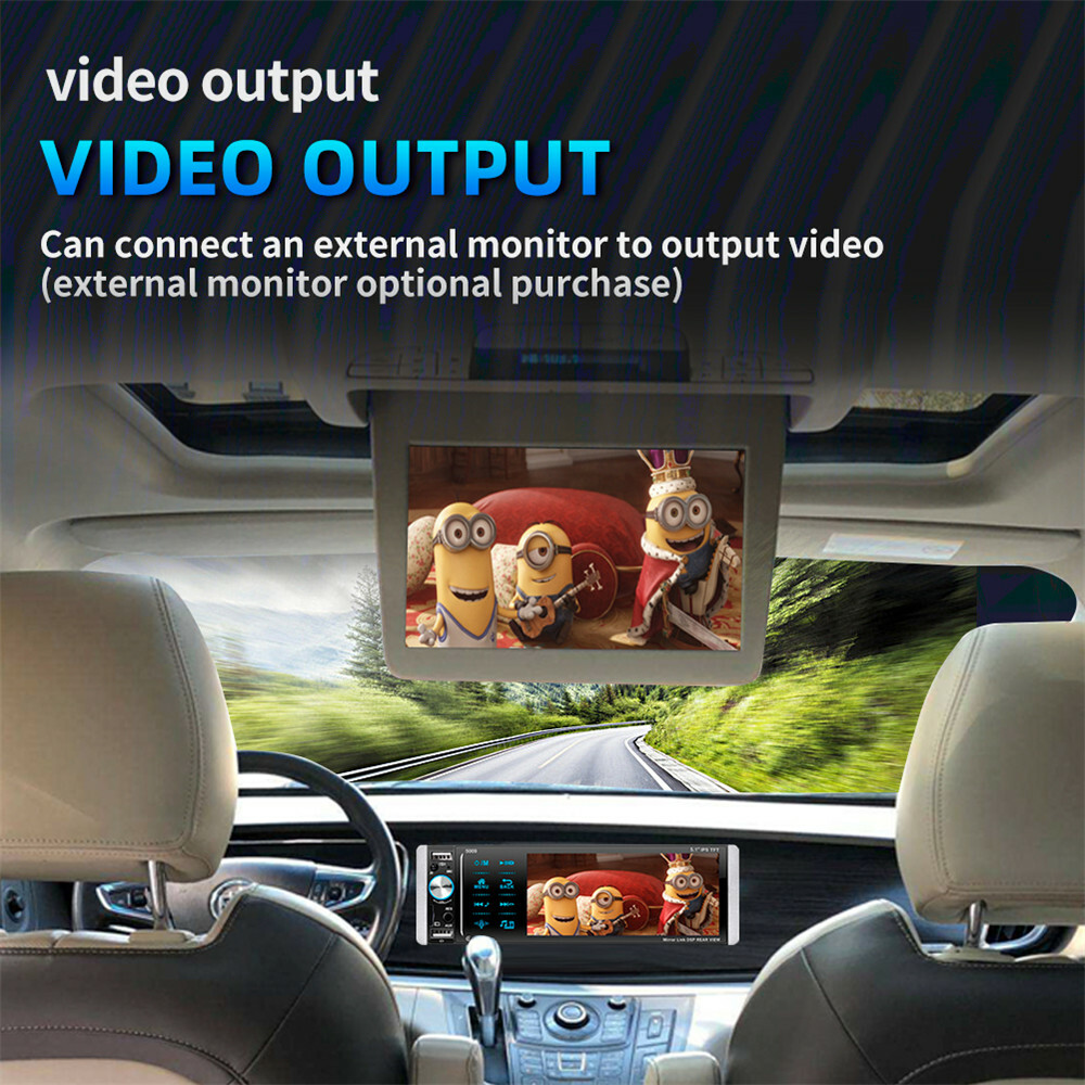 5.1in Car Radio Player Touch Screen Bluetooth Stereo Receiver Mirror Link FM AUX