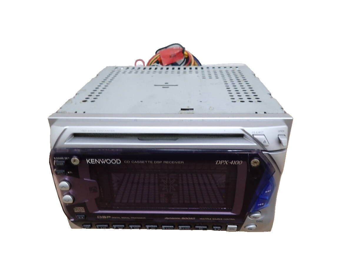 KENWOOD DPX-4100 2DIN CD Cassette Player Deck with Toyota Daihatsu Harness JDM